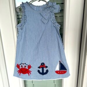 Never worn girls seersucker dress size 5